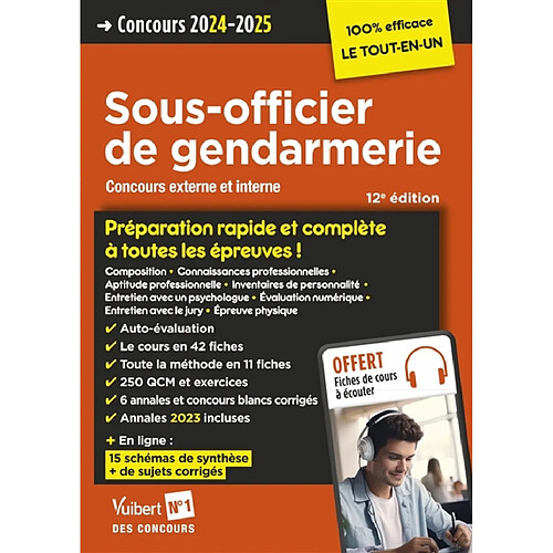 Sous-officier de gendarmerie : concours externe et interne : concours 2024-2025