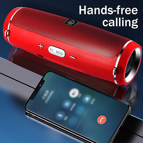 Universal Haut-parleur Bluetooth 4.0 haute puissance colonne basse haut-parleur stéréo sans fil groupe de musique centre avec batterie haut-parleur USB |(Rouge)