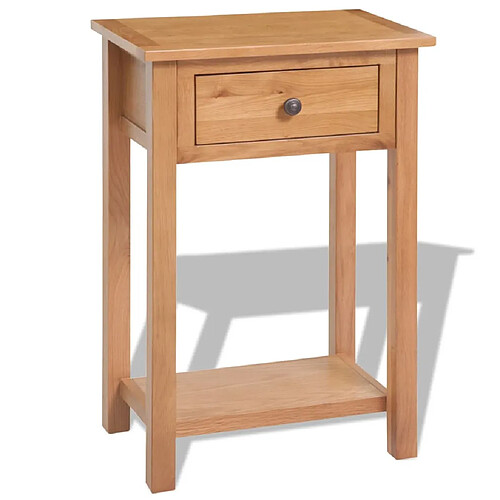 vidaXL Table console 50 x 32 x 75 cm Bois de chêne massif