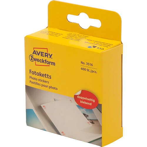 AVERY Zweckform Pastilles pour photos adhésives, 12 x 12 mm ()