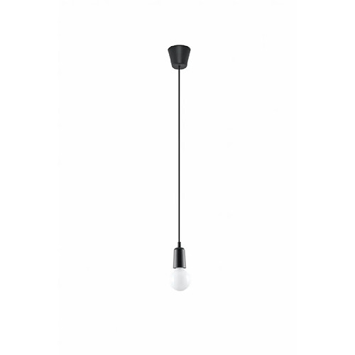 Luminaire Center Suspension DIEGO PVC noir 1 ampoule