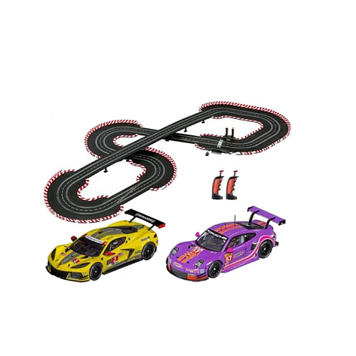 Carrera Chevrolet Corvette C8.R et Porsche 911 RSR avec Circuits Digital 124 Miniature Multicolore