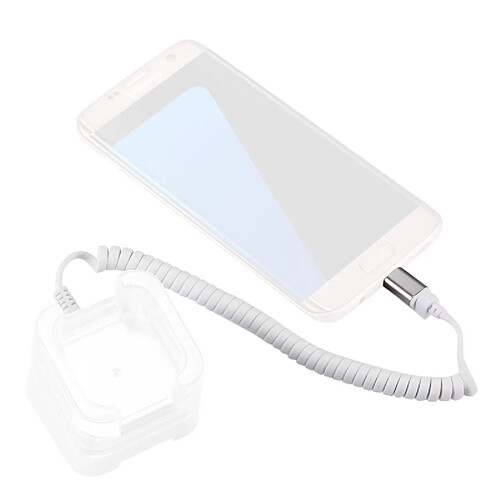 Wewoo Support Holder pour le d'affichage de téléphones d'androïde au câble enroulé escamotable de sécurité anti-vol de micro USB 2.0