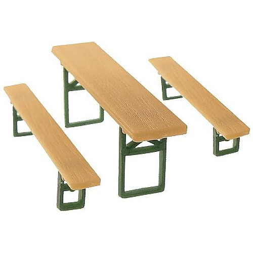 Faller Modélisme HO : Accessoires de décor : Bancs et tables de brasserie