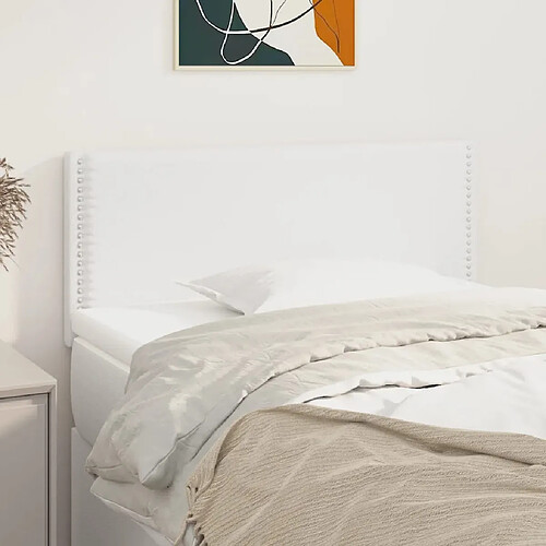 vidaXL Tête de lit Blanc 90x5x78/88 cm Similicuir