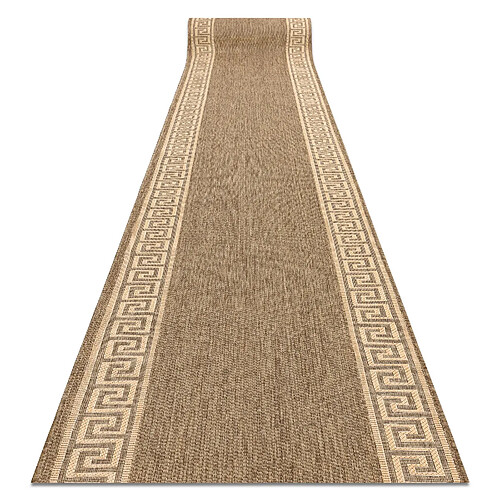 RUGSX TAPIS DE COULOIR SIZAL FLOORLUX modèle 20014 café mais 70 cm 70x780 cm