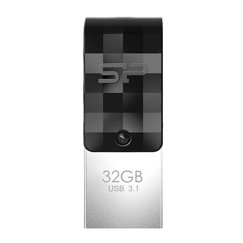 Silicon-Power Clé USB Silicon Power Mobile C31 USB 3.1 USB-C OTG 32 GB Noir Noir/Argenté (1 Unité)