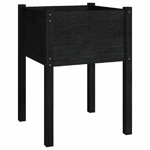 Maison Chic Jardinière,Bac à fleurs - pot de fleur Noir 50x50x70 cm Bois de pin massif -GKD98500