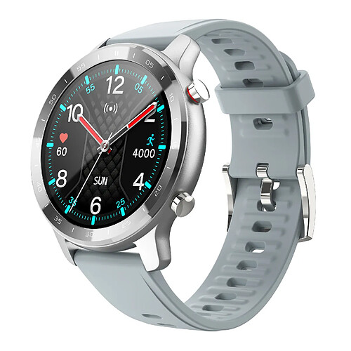 Chrono Chronus Montre Connectée Femmes Homme, Smartwatch Montre Connectée Sport Pedometre Cardiofréquencemètre, Etanche IP67 Trackers d'Activité pour Android iOS Telephone(Argent)