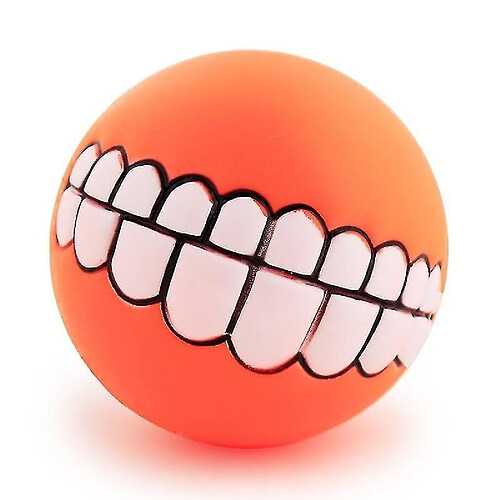 Jouets à mâcher en silicone pour chien, son, nouveauté, jeu amusant, accessoires pour chien, jouets pour grands chiens, orange.