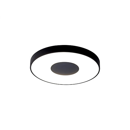 Inspired Plafonnier Rond 80W LED Avec Télécommande 2700K-5000K, 3900lm, Noir, 3 ans de Garantie