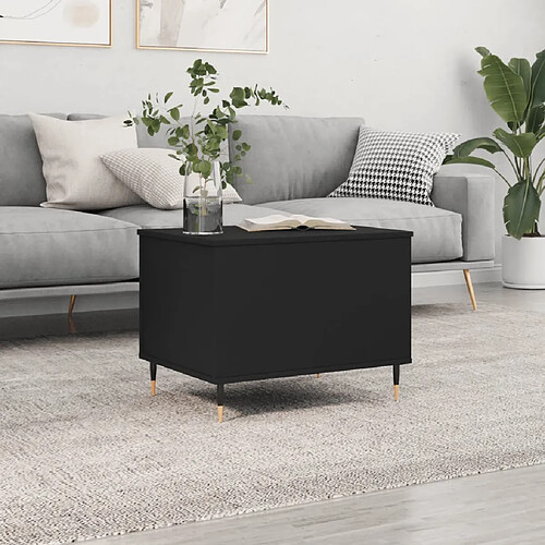 vidaXL Table basse Noir 60x44,5x45 cm Bois d'ingénierie