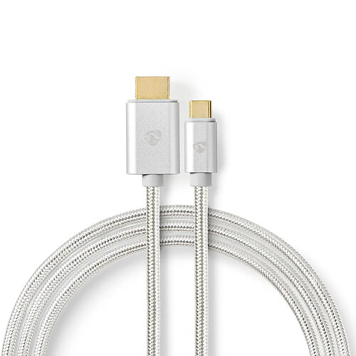 NEDIS Câble USB-C™ USB-C™ Mâle - HDMI™ Mâle 2,0 m Aluminium