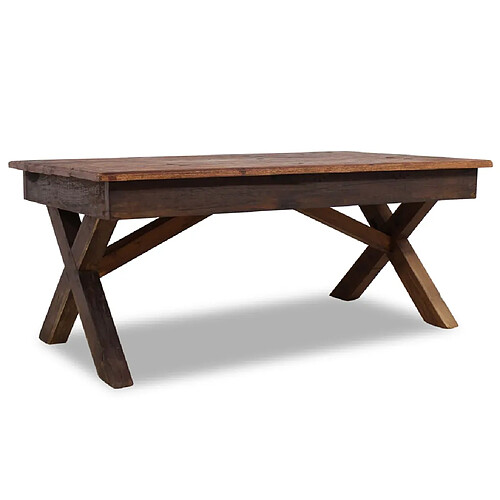 vidaXL Table basse bois de récupération mélangé 110x60x45 cm