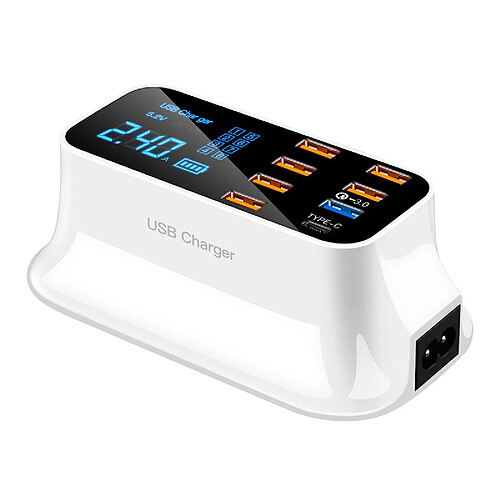 Universal Chargeur USB à 8 ports pour écran LED 3.0 pour Android Adaptateur Téléphone Portable Tablette Chargeur Rapide Xiaomi Huawei Samsung |