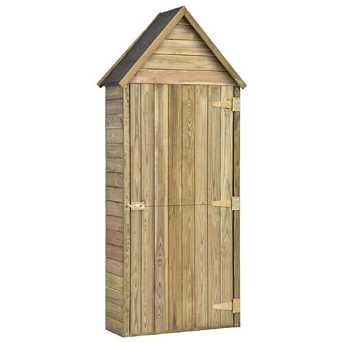 vidaXL Abri à outils de jardin et porte 69,5x32x178cm Pinède imprégnée