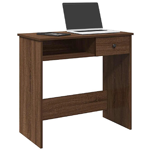 vidaXL Bureau chêne marron 80x40x75 cm bois d'ingénierie