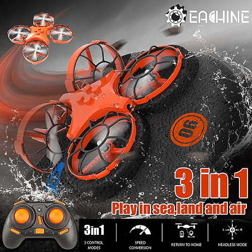 Universal E016F 3 In 1 RC Quadcopter Drone Helicopter(Le noir)