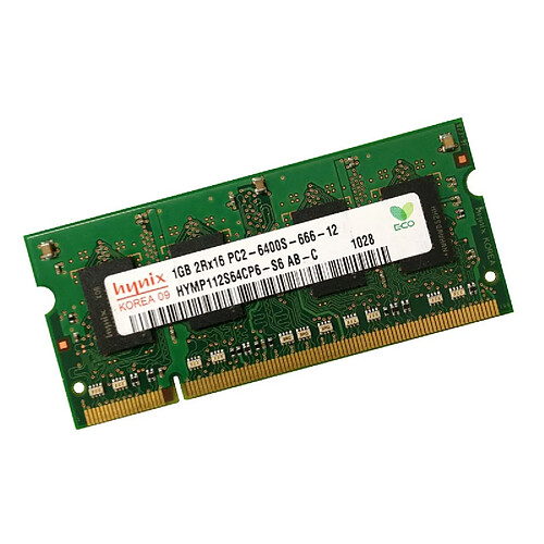 1Go RAM PC Portable SODIMM Hynix HYMP112S64CP6-S6 AB-C DDR2 800Mhz PC2-6400S CL6 · Occasion