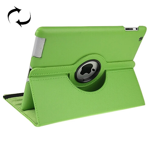 Wewoo Smart Cover vert pour nouvel iPad 3 Étui en cuir pivotant de 360 degrés avec fonction de veille / réveil et support