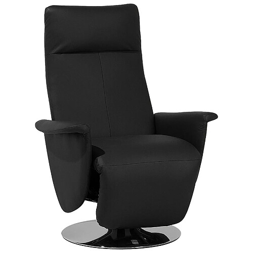 Beliani Fauteuil Cuir PU Noir PRIME