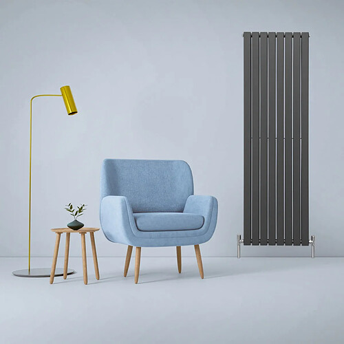 Monstershop Radiateur Plat Gris Anthracite 180 cm x 56 cm