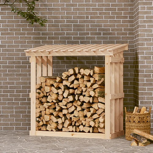 vidaXL Support pour bois de chauffage 108x64,5x109 cm Bois de pin