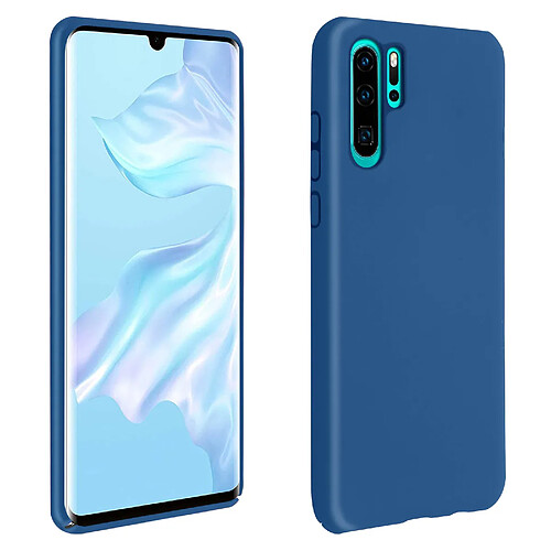 Avizar Coque Huawei P30 Pro Silicone Semi rigide Mat Finition Soft Touch Bleu