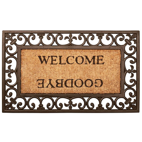 Paillasson tapis Welcome Goodbye caoutchouc coco - 76 x 45 cm - Esschert Design