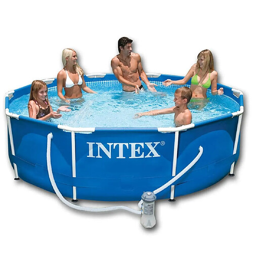 Intex Piscine Ronde avec Cadre en Acier Bleu 305 x 76 cm