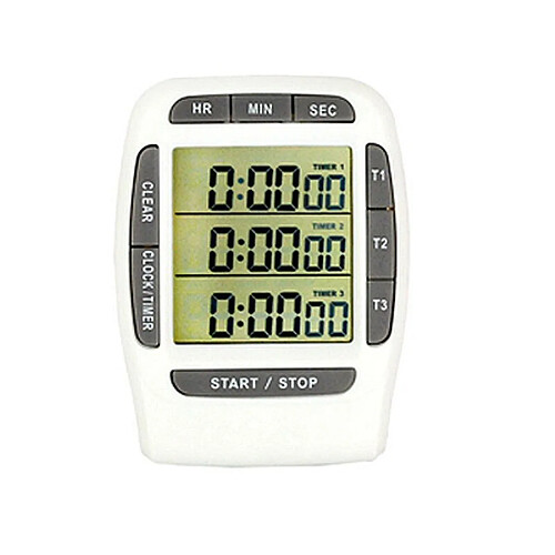 Universal Minuteur de cuisine LCD numérique Minuteur magnétique Minuteur de cuisson 3 canaux Affichage temps/minute/seconde AM/PM Gadget de cuisine Outil de cuisson |