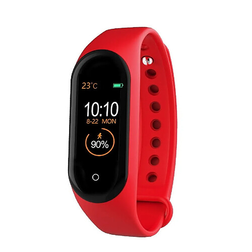 Wewoo Bracelet connecté M4 0,96 pouces écran couleur TFT Smartwatch IP67 étancherappel d'appel de soutien / surveillance de la fréquence cardiaque / de la pression artérielle / du sommeil / rappel de la sédentarité rouge