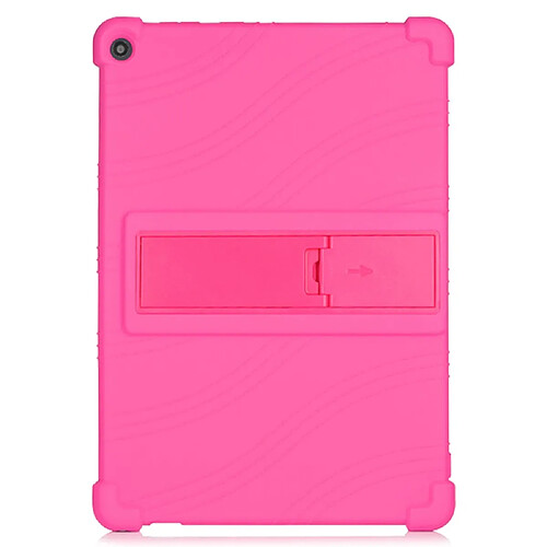 Coque en silicone avec béquille coulissante rose pour votre Lenovo M10 FHD REL X605FC