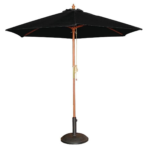 Parasol de terrasse à poulie noir professionnel de 3 m - Bolero