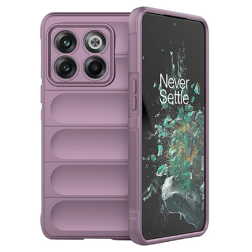 Htdmobiles Coque pour OnePlus 10T 5G - housse etui silicone gel fine + film ecran - MAUVE