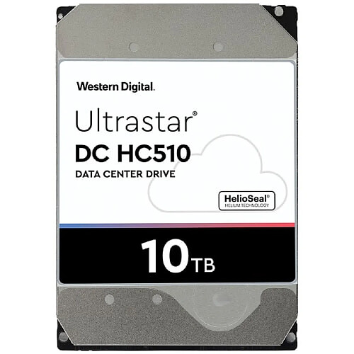 Western Digital Ultrastar DC HC510 Disque Dur HDD Interne 10To 3.5" 7200tr/min Serial ATA III Argent