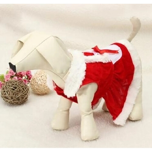 Wewoo Vêtements de chien de Noël pour les petits chiens Costume Santa Dog hiver manteaux animaux de compagnietaille L Red Girl