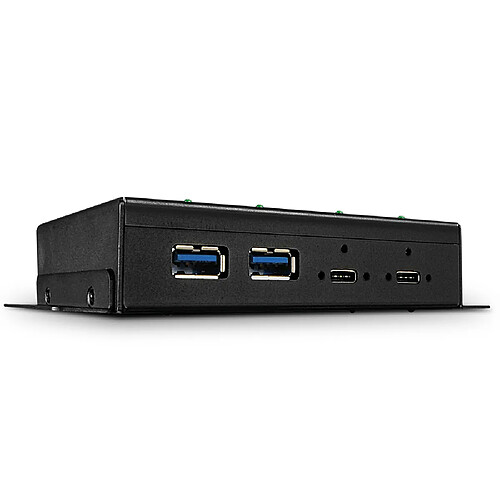 Lindy 43094 hub & concentrateur USB 3.2 Gen 2 (3.1 Gen 2) Type-C 10000 Mbit/s Noir