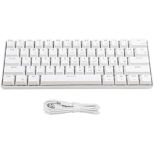 Chrono Clavier mécanique Bluetooth Filaire/sans Fil RK61, Batterie au Lithium ICP103450 intégrée, pour Tablette, téléphone(Noir)