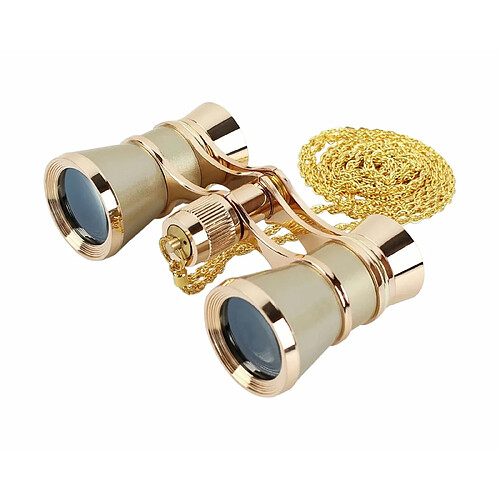 YUANFU Jumelles Opera House Mini télescope 3X25 avec collier Concert pour femmes (or)