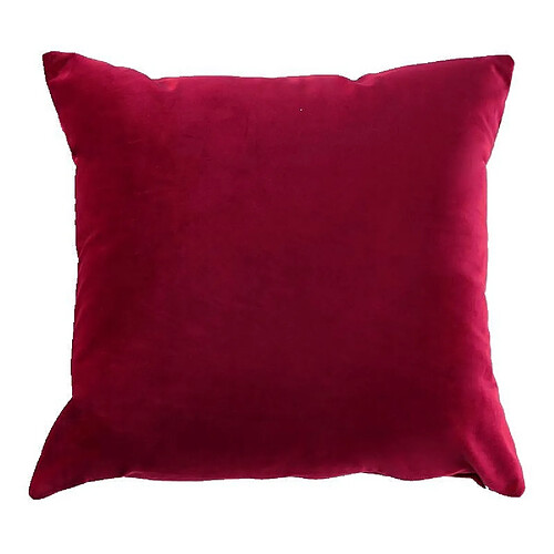 Wewoo Velvet Solid Color Soft Taie d'oreillerTaille 45cm * 45cm Vin Rouge sans noyau