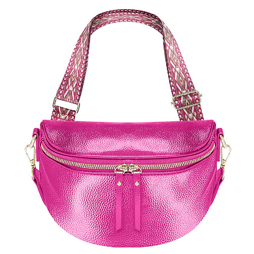 Gallantry Sac Banane Bandoulière Motif Géometrique Fuchsia