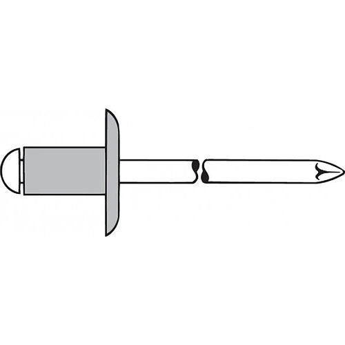 Rivet Alu Grosse tête K14 5 x20mm Gesipa(Par 250)