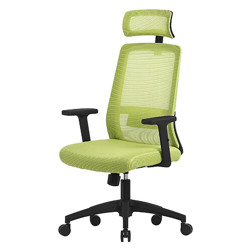 ML-Design Chaise de bureau gaming d'ordinateur ergonomique pivotante avec roulettes vert