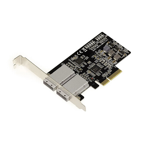 Kalea-Informatique Carte contrôleur PCIe 2.0 4x SAS + SATA - 6GB - 8 Ports EXTERNES - CHIPSET JMB575 JMB585