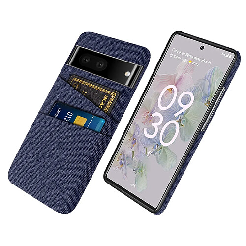 Coque en TPU anti-griffes avec porte-cartes, bleu pour votre Google Pixel 7