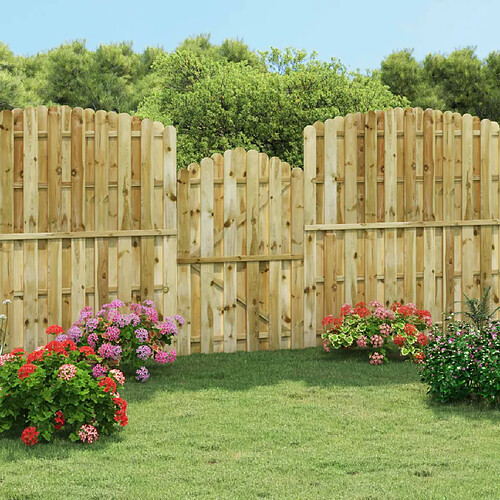 vidaXL Portail de jardin Bois de pin imprégné 100x150 cm