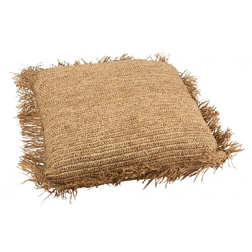 Dansmamaison Coussin Carre Raphia Naturel Large