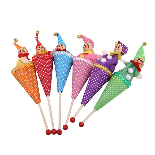 Universal 6 clowns souriants rétractables, poupées rétractables drôles, drames cachés, jouets en peluche, jouets cadeaux, jeux interactifs | Marionnettes