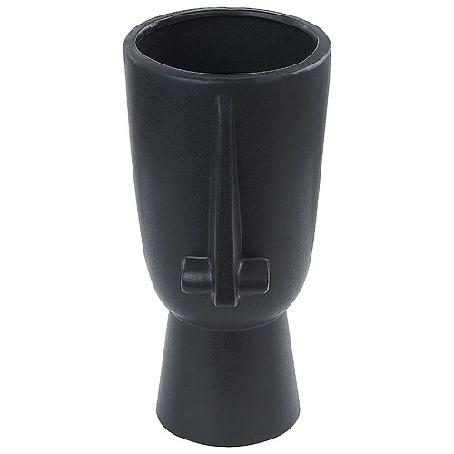 Beliani Vase à fleurs ARTEMIS fait à la main Céramique 22 cm Noir